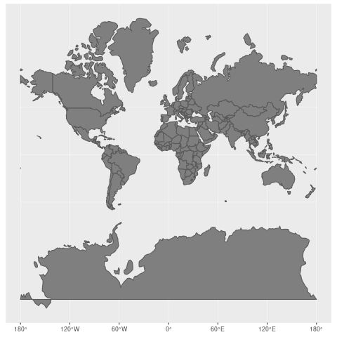 animation of Mercator projection vs real size of countries